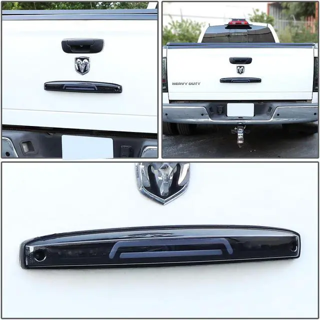 Alt view image 7 of 7 - DNA Motoring TGL-DRAM03-3D-LED-BK-SM for 2003 to 2006 Dodge Ram Truck Tinted Housing 3D LED Bar Rear Center Tailgate Lamp Brake Light 04 05