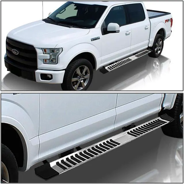Alt view image 6 of 6 - DNA Motoring STEPB-ZTL-8087-SLSS For 2004 to 2014 F150 Crew Cab 6" Stainless Steel Nerf Step Bar Running Board 05 06 07 08 09 10 11 12 13