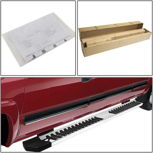 Alt view image 5 of 6 - DNA Motoring STEPB-ZTL-8087-SLSS For 2004 to 2014 F150 Crew Cab 6" Stainless Steel Nerf Step Bar Running Board 05 06 07 08 09 10 11 12 13