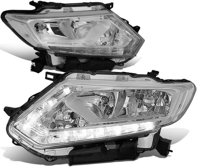DNA MOTORING HL OH PGPR04 CH AM Chrome Housing Amber Corner Headlights