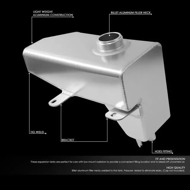 Alt view image 2 of 5 - DNA Motoring TANK-COL-012 For 2010 to 2013 Ford Mustang 4.6L / 5.0L Aluminum Coolant Expansion Recovery Overflow Tank Bottle 11 12