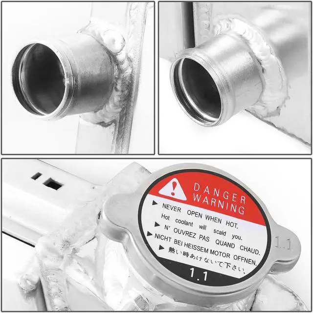 Alt view image 3 of 5 - DNA Motoring RA+FS-CK73V8-2 For 81-86 GMC/Chevy C/K Series Pick-up 2-Row Dual-Core Aluminum Radiator w/ 12V Fan Shroud