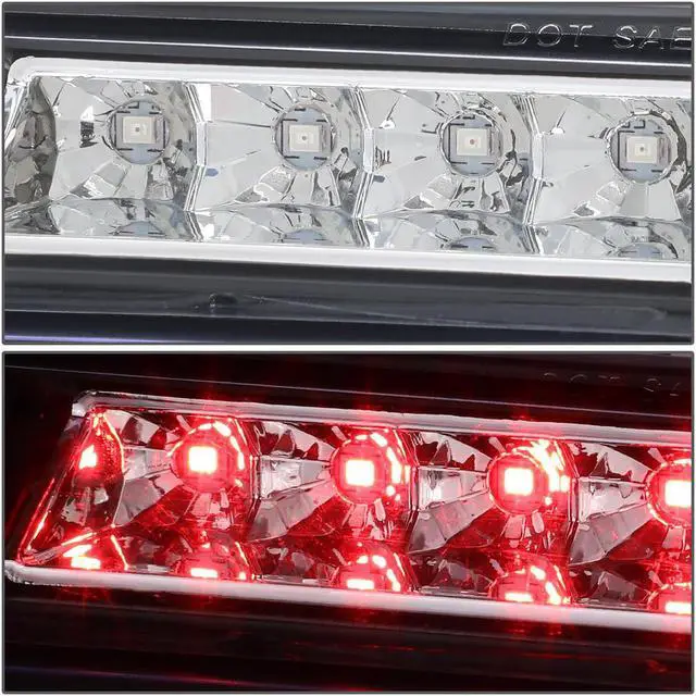 Alt view image 3 of 5 - DNA Motoring 3BL-HRID06-LED-CH For 2006 to 2014 Honda Ridgeline Chrome Housing Full LED Third 3rd Tail Brake Light Lamp 07 08 09 10 11 12 13