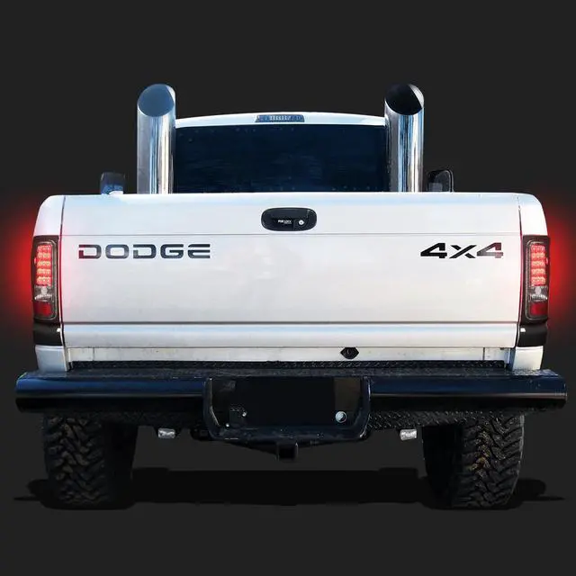 Alt view image 7 of 7 - DNA Motoring TL-DRAM94-LED-CH-SM For 1994 to 2002 Dodge Ram 1500 / 2500 / 3500 Pair of Chrome Housing Smoked Lens LED Tail Brake Lights 95 96 97 98 99 00 01