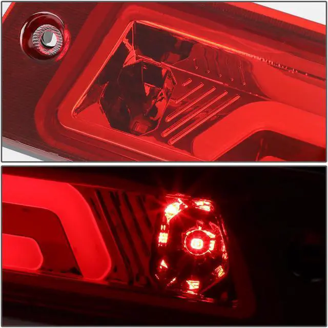 Alt view image 4 of 6 - DNA Motoring 3BL-FM87-3D-LED-RD For 1987 to 1993 Ford Mustang GT / Cobra Hatchback w/Spoiler Rear Center 3D LED Bar Third 3rd Tail Brake Light Chrome/Red 88 89 90 91 92