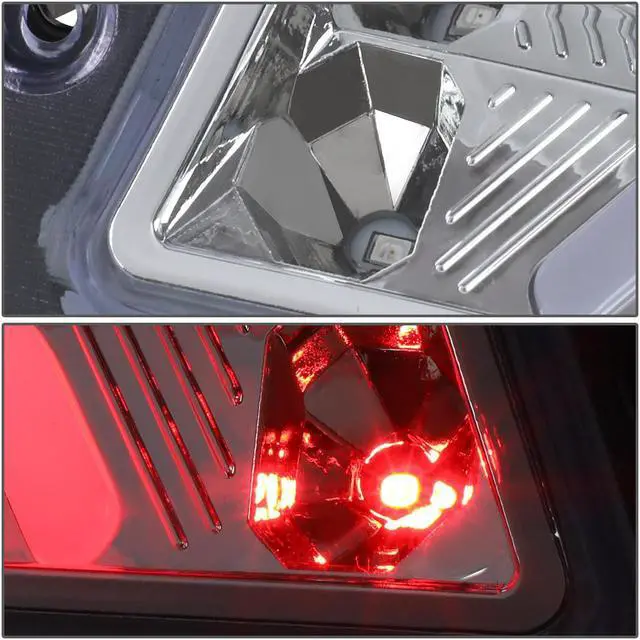 Alt view image 4 of 6 - DNA Motoring 3BL-FM87-3D-LED-CH For 1987 to 1993 Ford Mustang GT / Cobra Hatchback w/Spoiler Rear Center 3D LED Bar Third 3rd Tail Brake Light Chrome Housing 88 89 90 91 92