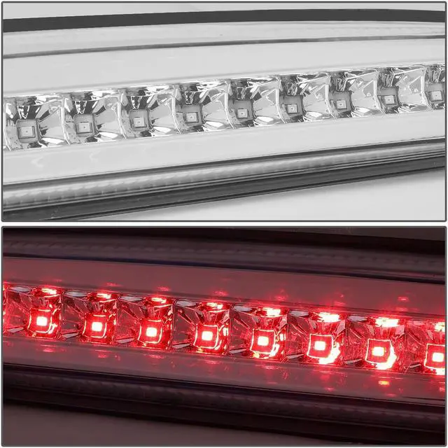 Alt view image 3 of 7 - DNA Motoring TGL-DRAM03-LED-CH-L For 2003 to 2006 Dodge Ram Truck 2500 / 3500 Sequential Chasing LED Tail Gate Third 3rd Brake Light Lamp Bar Clear 04 05