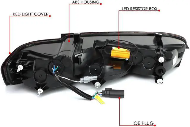 Alt view image 5 of 6 - DNA Motoring TL-LED-3D-CC16-RD For 2016 to 2018 Chevy Camaro Full LED 3D Tube Bar+Sequential Turn Signal Tail Brake Light Reverse Lamps (Red) 17