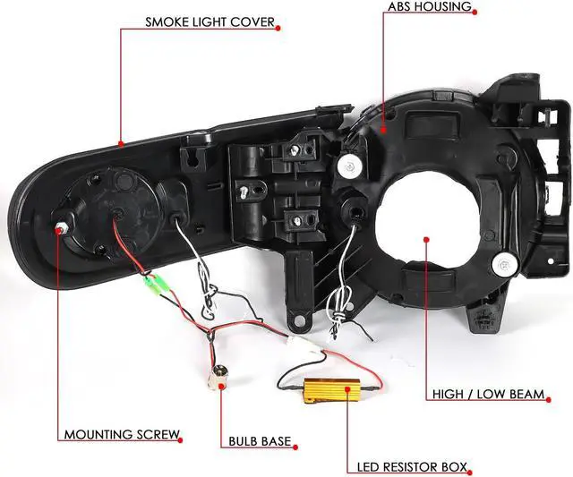 Alt view image 5 of 7 - DNA Motoring HL-LB-FJC07-BK-SM-CL1 For 2007 to 2014 Toyota FJ Cruiser Pair LED DRL+Sequential Turn Signal Front Bumper Headlight Corner Lamps Tinted/Clear 08 09 10 11 12 13