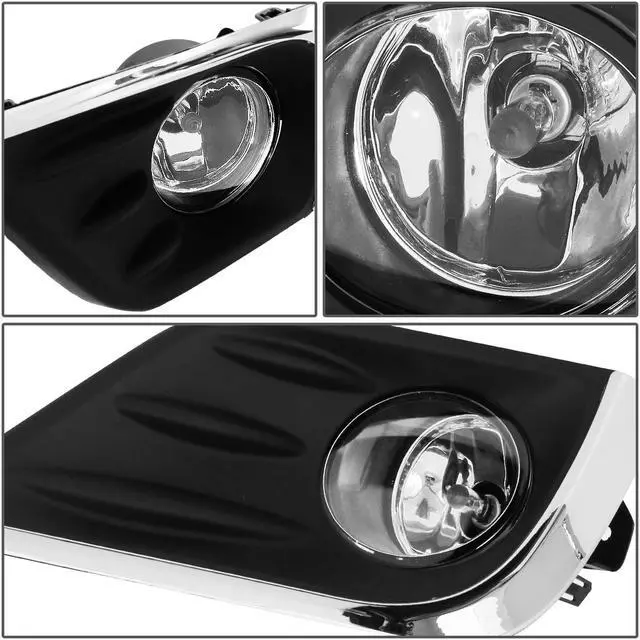 Alt view image 4 of 7 - DNA Motoring FL-ZTL-301-CH For 2016 to 2018 Nissan Altima 4-Door Pair Clear Lens Front Driving Fog Light Lamps w/Chrome Trim Bezel Cover+Switch 17