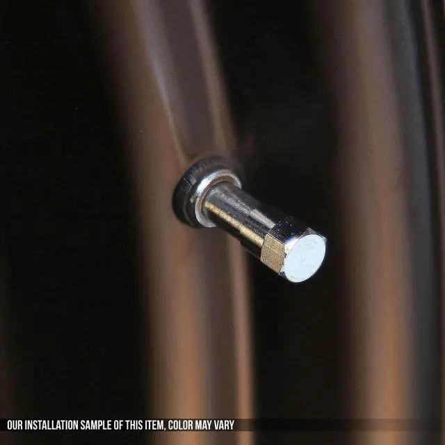 Alt view image 3 of 3 - DNA Motoring VCAP-RT-163-SL Hexagon Style Alloy Coated & Polished Silver Chrome Tire Valve Stem Caps (Pack of 4)