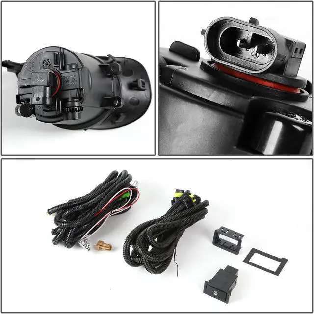 Alt view image 4 of 4 - DNA Motoring FL-TYAR063D-SM For 2006 to 2008 Toyota Yaris Hatchback XP90 Pair Bumper Driving Fog Lights + Wiring Kit + Switch (Smoked Lens) 07