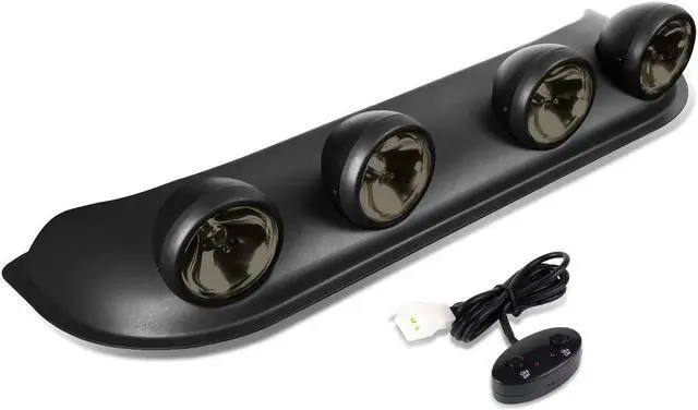 Main image of DNA Motoring FL-ZTL-249-SM Universal Black Frame Smoked Lens Roof Mounted Fog Light + Bulbs + Switch
