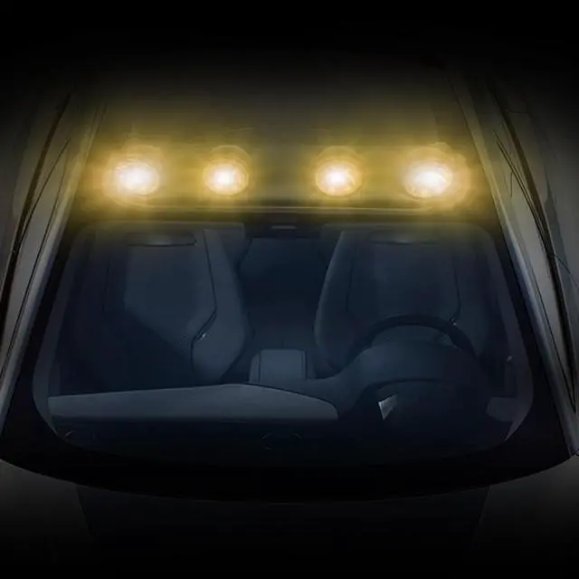 Alt view image 7 of 7 - DNA Motoring FL-ZTL-249-NC Universal Black Frame Neo Chrome Lens Roof Mounted Fog Light + Bulbs + Switch