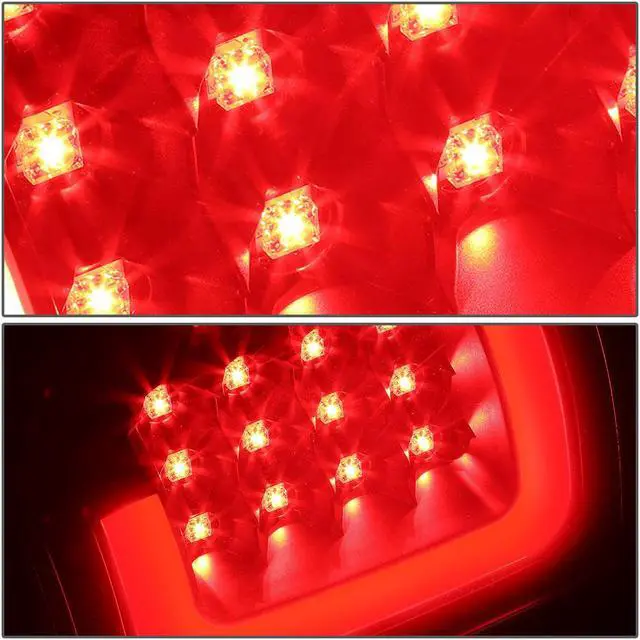 Alt view image 3 of 7 - DNA Motoring TL-CSIL99-LED-RD3D-BK-SM For 1999 to 2003 Chevy Silverado / GMC Sierra Pair of 3D LED Tail Brake Lights (Black Housing Smoked Lens) 00 01 02