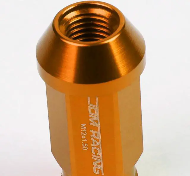 Alt view image 4 of 6 - DNA Motoring LG-T777-15-OR 20-Piece M12 x 1.5 Extended Aluminum Alloy Wheel Lug Nuts+Adapter Key (Orange)