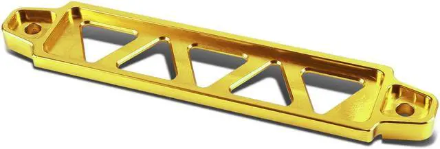 Alt view image 2 of 8 - DNA Motoring BATT-LONG-GD 190mm/220mm Billet Aluminum Battery Tie Down Mount Bracket (Gold)