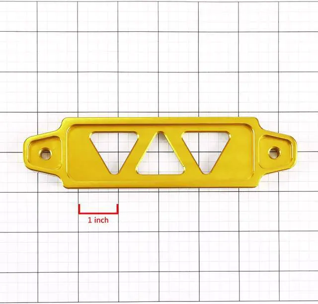 Alt view image 7 of 7 - DNA Motoring BATT-SHORT-GD 145mm/170mm Billet Aluminum Battery Tie Down Mount Bracket (Gold)