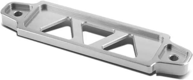 Alt view image 2 of 7 - DNA Motoring BATT-SHORT-SL 145mm/170mm Billet Aluminum Battery Tie Down Mount Bracket (SIlver)