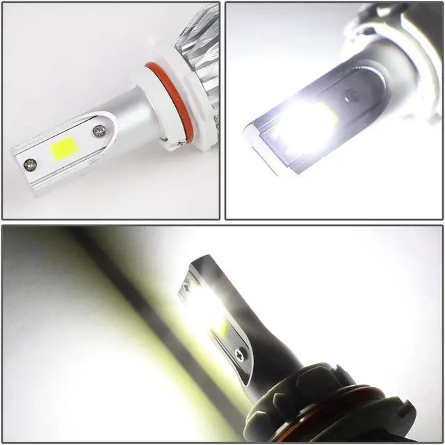 Alt view image 5 of 7 - DNA Motoring HID-LED-LB-FAN-9006 9006 6000K White LED High or Low Beam Conversion Light Bulbs with Cooling Fan (Pack of 2)