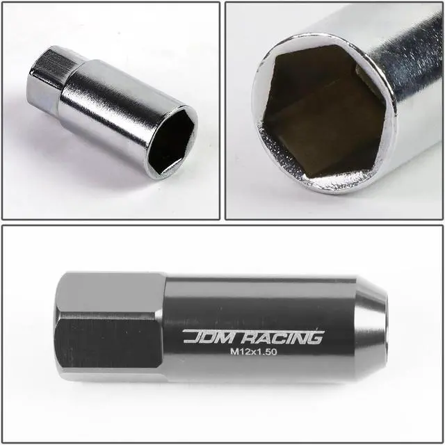 Alt view image 5 of 6 - DNA Motoring LG-T888-15-SL 20-Piece M12 x 1.5 Aluminum Alloy Wheel Lug Nuts+Adapter Key (Silver)
