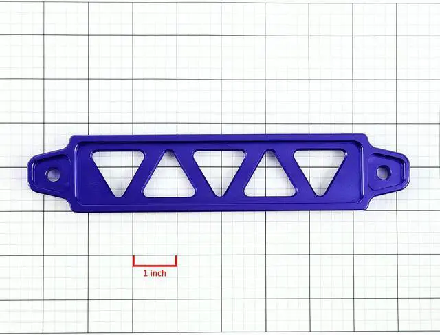 Alt view image 7 of 7 - DNA Motoring BATT-LONG-BL 190mm/220mm Billet Aluminum Battery Tie Down Mount Bracket (Blue)