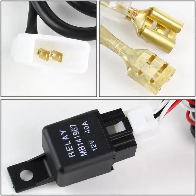 Alt view image 3 of 5 - DNA Motoring FL-WIRE-T1 Universal Fog Light / Lamp Wiring Harness Kit + 12V 40Amp Relay + Interior Switch