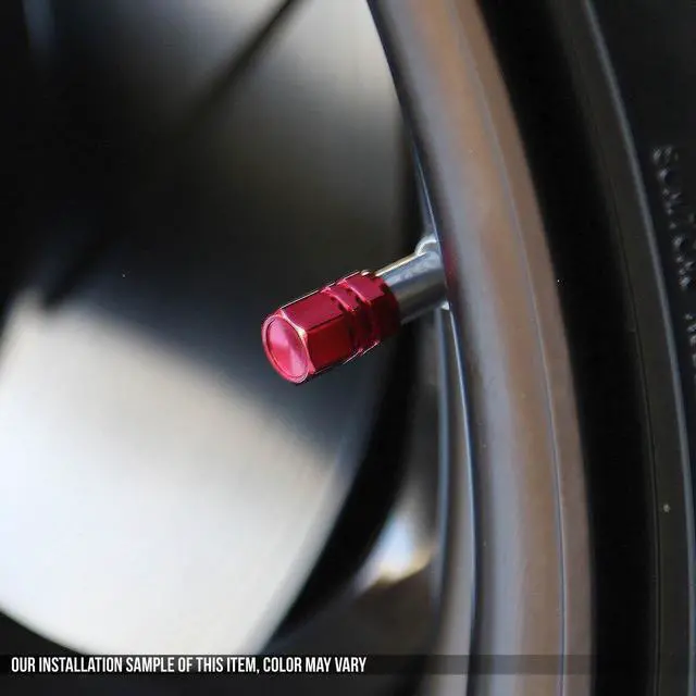 Alt view image 3 of 3 - DNA Motoring VCAP-RT-059-BL Hexagon Style Polished Aluminum Royal Blue Chrome Tire Valve Stem Caps (Pack of 4)