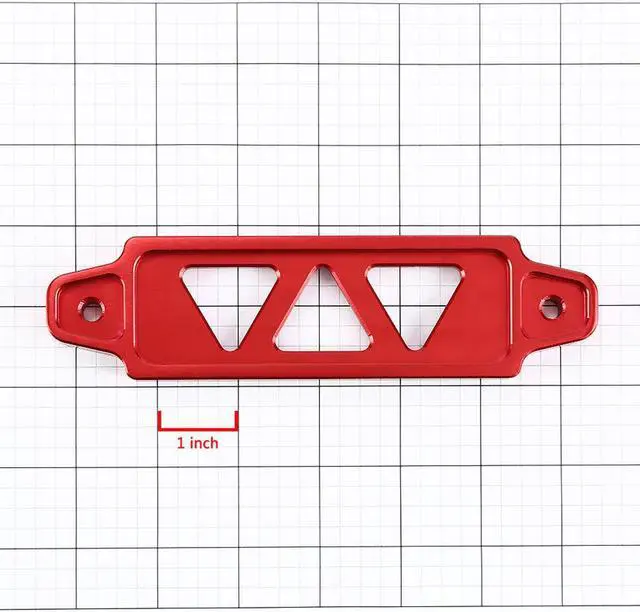 Alt view image 7 of 7 - DNA Motoring BATT-SHORT-RD 145mm/170mm Billet Aluminum Battery Tie Down Mount Bracket (Red)