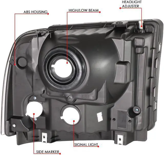 Alt view image 6 of 7 - DNA Motoring HL-OH-FSUPER05-CH-AM For 2005 to 2007 Ford F250 F350 F450 F550 Super Duty Headlight Chrome Housing Clear Corner Headlamp 06 Left + Right