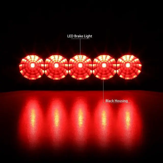 Alt view image 2 of 5 - DNA Motoring 3BL-NCUBE09-LED-BK For 2009 to 2014 Nissan Cube Full LED 3rd Tail Brake Light Third Stop Lamp Black 10 11 12 13