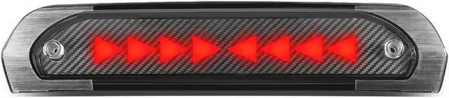 Main image of DNA Motoring 3BL-DRM02-3D-T4-LED-BK For 2002 to 2009 Dodge Ram 1500 2500 3500 Sequential LED Triangle Style Signal Tail Center 3rd Third Brake Light 03 04 05 06 07 08