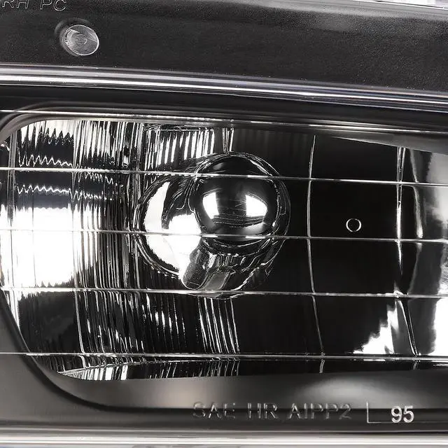 Alt view image 2 of 5 - DNA Motoring HL-OH-014-BK-CL1 For 1996 to 1999 Dodge Caravan Chrysler Voyager Headlight Black Housing Clear Corner Headlamp 97 98 Left + Right