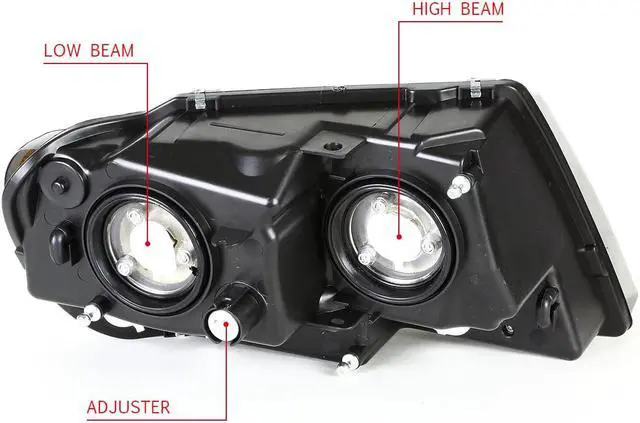 Alt view image 8 of 10 - DNA Motoring HL-OH-JGC99-CH-AM For 1999 to 2004 Jeep Grand Cherokee Chrome Housing Amber Corner Headlight Headlamps WJ 00 01 02 03 Left + Right