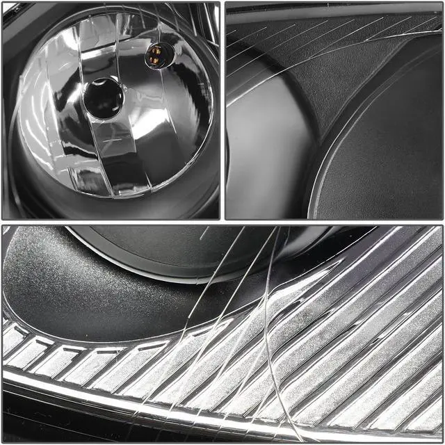 Alt view image 3 of 5 - DNA Motoring HL-OH-VW05-BK For 2005 to 2010 Volkswagen Golf / GTI / Jetta / Rabbit Pair Black Housing Headlight Headlamps Left + Right