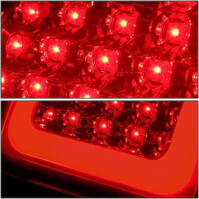 Alt view image 3 of 7 - DNA Motoring TL-CSIL03-LED-RD3D-CH-RD For 1999 to 2006 Silverado / Sierra Fleetside Pair of 3D LED Rear Tail Brake Lights (Chrome Housing Red Lens) 01 02 03 04 05