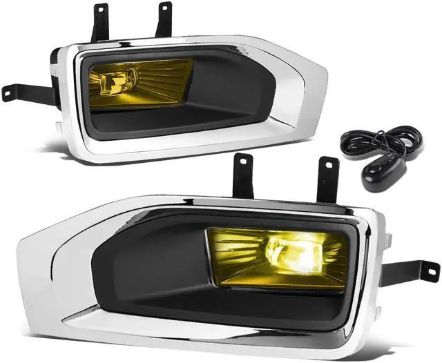 Alt view image 4 of 7 - DNA Motoring FL-ZTL-263-AM For 2015 to 2018 GMC Yukon/XL Pair Front Bumper Lamp LED Fog Light Lamp+Bezel+Switch Amber Lens 16 17