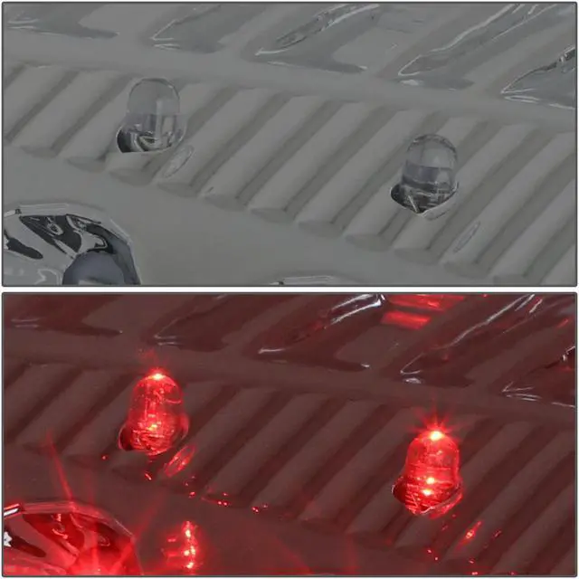 Alt view image 5 of 6 - DNA Motoring TL-DRAM09-LED-RD3D-CH-SM For 2009 to 2017 Dodge Ram 1500 / 2500 / 3500 Pair of Red 3D LED Bar Tail Brake Lights (Chrome Housing Smoked Lens) 16 15 14 13 12