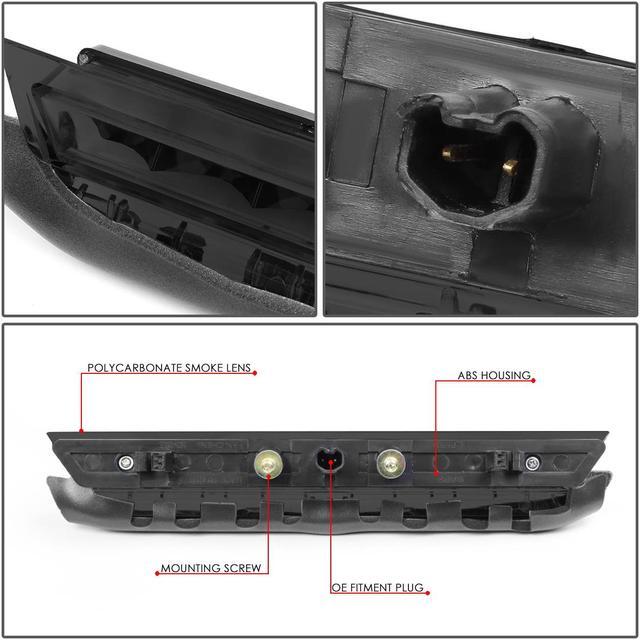 Alt view image 4 of 5 - DNA Motoring 3BL-STC11-LED-BK-SM For 2011 to 2016 Scion tC Full LED 3rd Third Tail Brake Light Rear Stop Lamp Smoked Lens 12 13 14 15