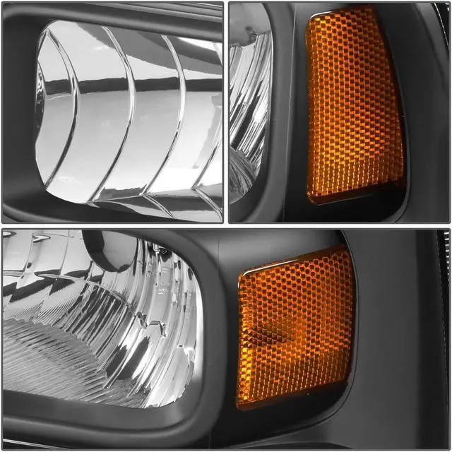 Alt view image 3 of 6 - DNA Motoring OEM-HL-0025-L For 2005 to 2007 Ford F250 F350 F450 F550 Super Duty Pair Factory Style Headlight Lamp Assembly Left / Driver Side 06 Black FO2502217 FO2502217