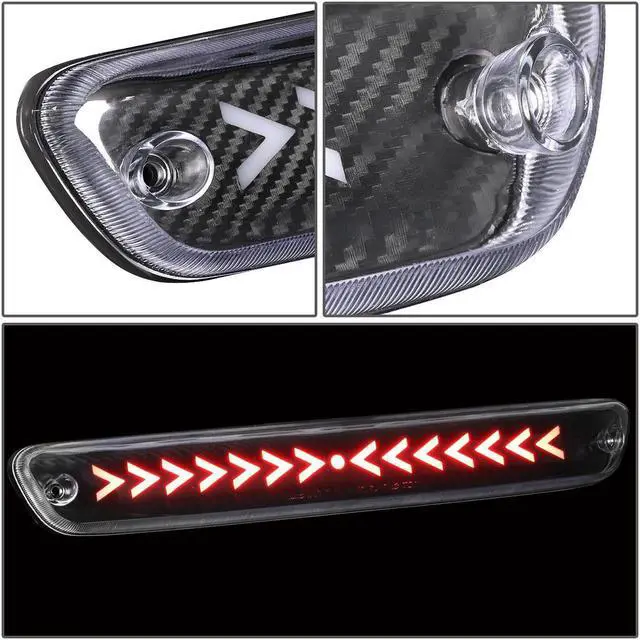 Alt view image 5 of 7 - DNA Motoring 3BL-COLO04-3D-T3-LED-BK For 2004 to 2012 Chevy Colorado GMC Canyon Isuzu I-Series Sequential LED Arrow Style Signal Tail Center 3rd Third Brake Light