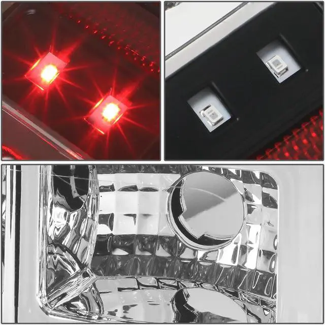 Alt view image 5 of 7 - DNA Motoring TL-TTU15-LED-CH-CL For 2014 to 2018 Tundra Pair Chrome Housing Full LED Tail Light Brake / Reverse Lamps