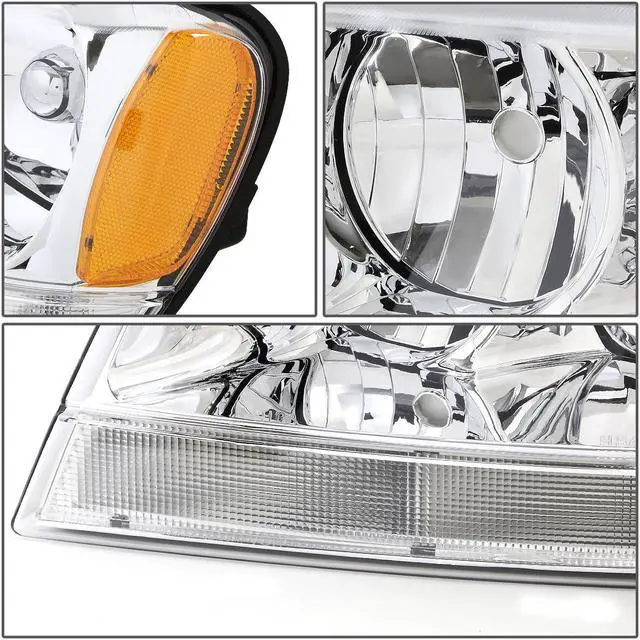 Alt view image 3 of 5 - DNA Motoring OEM-HL-0021-L For 1999 to 2004 Jeep Grand Cherokee WJ 1PC Factory Style Headlight Headlamp Assembly Left / Driver Side 00 01 02 03 CH2502120