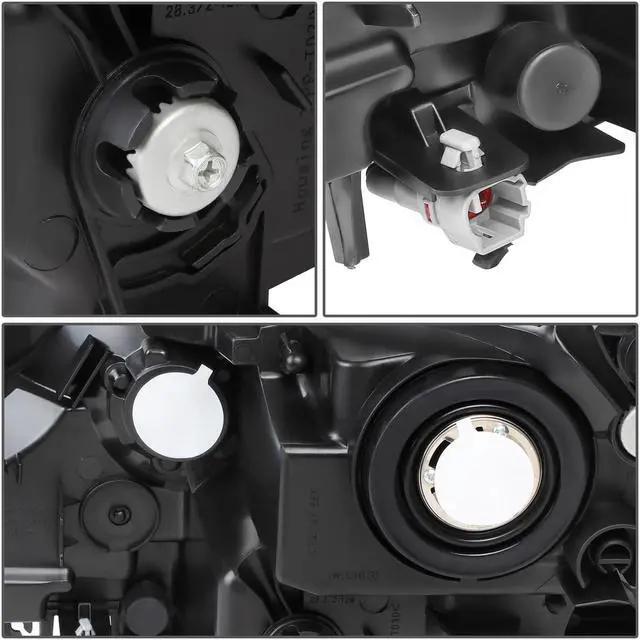 Alt view image 5 of 7 - DNA Motoring HL-OH-TRAV416-BK-CL1 For 2016 to 2018 Toyota RAV4 Factory Style Black Housing Clear Side Projector Front Driving Headlight Headlamp 17