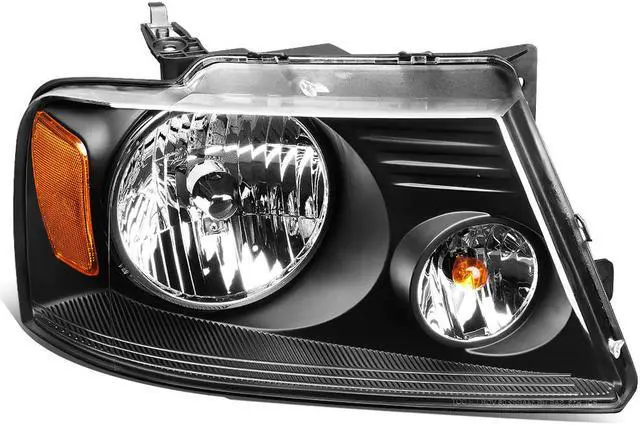 Main image of DNA Motoring OEM-HL-0010-R For 2004 to 2008 Ford F150 Lincoln Mark LT 1PC Factory Style Headlight Headlamp Assembly Right / Passenger Side (Black) 05 06 07 FO2503201