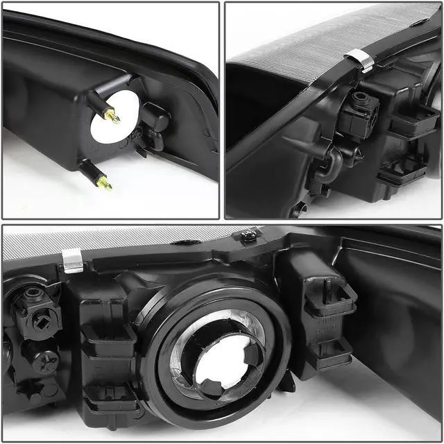 Alt view image 4 of 5 - DNA Motoring OEM-HL-0013-R For 1999 to 2004 Ford Mustang 1PC Factory Style Headlight Headlamp Assembly Right / Passenger Side (Chrome) 00 01 02 03 FO2502177