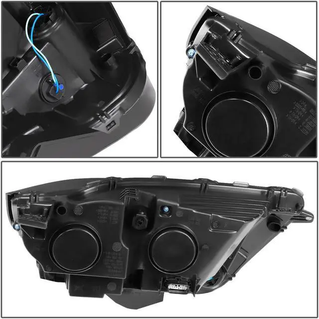 Alt view image 4 of 5 - DNA Motoring OEM-HL-0101-R For 2015 to 2018 Ford Edge 1Pc Right / Passenger Side Factory Style Black Housing Projector Headlight Lamp 16 17 FO2503341