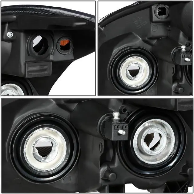 Alt view image 5 of 7 - DNA Motoring HL-OH-NA10-BK-AM For 2010 to 2012 Nissan Altima Sedan Pair Black Housing Amber Side Front Driving Headlight Headlamps 11 Left + Right