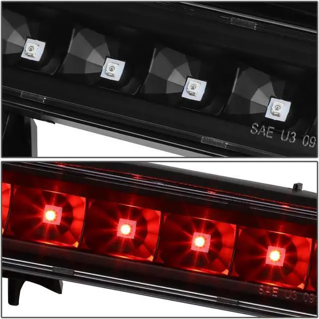 Alt view image 3 of 5 - DNA Motoring 3BL-FFLEX12-LED-BK For 2012 to 2018 Ford Flex LED 3rd Third Tail Brake Light Rear Stop Lamp Black Housing 13 14 15 16 17
