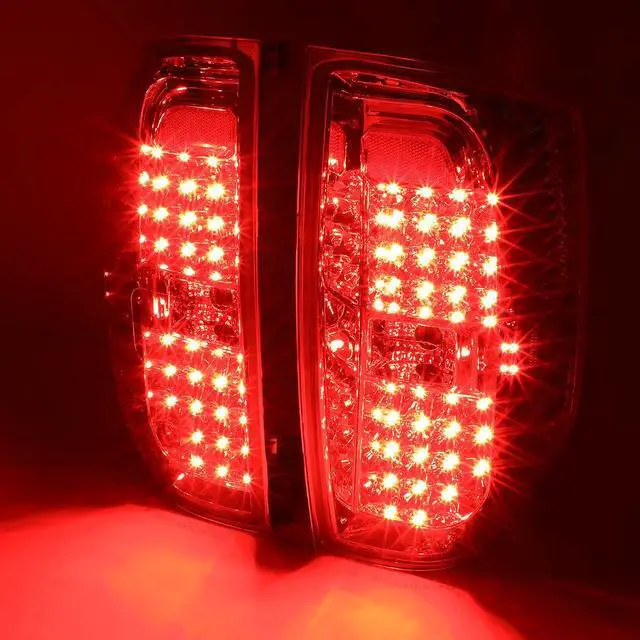 Alt view image 3 of 7 - DNA Motoring TL-TTU15-LED-CH-CL For 2014 to 2018 Tundra Pair Chrome Housing Full LED Tail Light Brake / Reverse Lamps